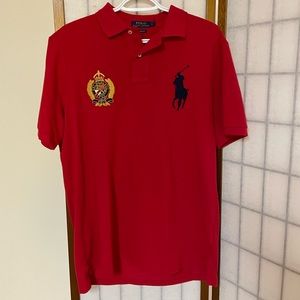 Polo red emblem collar shirt